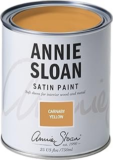 Annie Sloan Satin Paint (Carnaby Yellow, 25 Fl Oz/750 mL). Soft sheen fo...