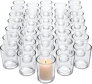 Letine 36-Pack Votive Candle Holders - Clear Glass Tea Light Holders - G...