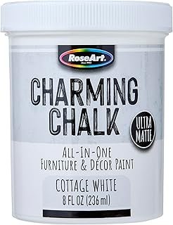 Charming Chalk All-In-One Furniture & Décor Paint - 8oz Cottage White, U...