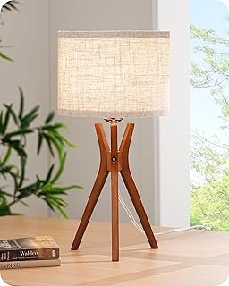 EDISHINE Mid Century Table Lamp, 17.5