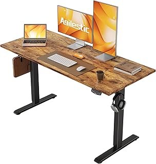 Agilestic Electric Standing Desk, 48 x 24 Inches Height Adjustable Desk,...