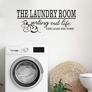 Laundry Room Quotes Wall Stickers: Funny Positive Washer Vinyl Art Wall ...