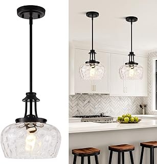 Modern Pendant Lights Kitchen Island, Matte Black Pendant Light Fixtures...