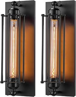 Licperron Sconces Wall Lighting, Industrial Black Wall Sconces Antique W...