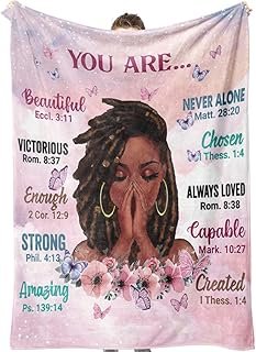 Throw Blanket, Soft Fleece Blanket with Inspirational Positive Thoughts ...