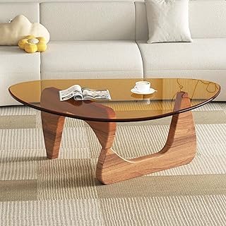 Modern Glass Coffee Table for Living Room, Mid Century Coffee Table, Sma...