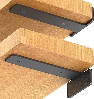 6 Pack Floating Shelf Brackets, 6 Inch Heavy Duty Industrial Shelf Brack...