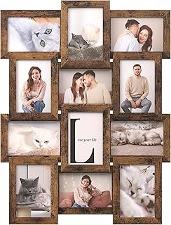 SONGMICS Collage Picture Frames, 4x6 for Wall Decor, Multi Family Photo ...
