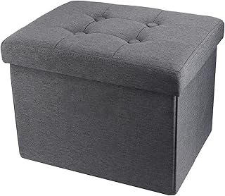 ALASDO Storage Ottoman Footrest Stool Small Ottoman with Storage Foldabl...