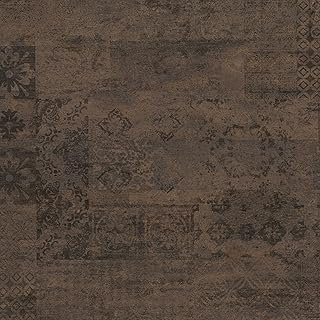 Patterned Dark Brown Cork Flooring Azulejo Forest | 905x295x10.5mm/ 35 5...