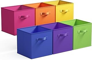 GRANNY SAYS 11 Inch Cube Storage Bins, Colorful Cube Storage Organizer, ...