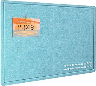Bulletin Board, 24 x 18 inches Felt Board Decorative Pin Board, Cork Boa...