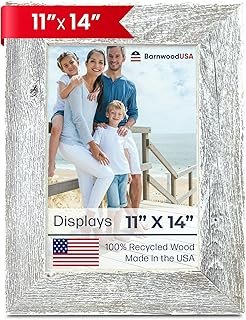 BARNWOODUSA Farmhouse 11x14 Picture Frame 1 1/2 inch Molding 100% Reclai...