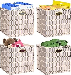 Storage Bins, Storage Cubes, 11×11 Fabric Drawers Organizer Basket Boxe...