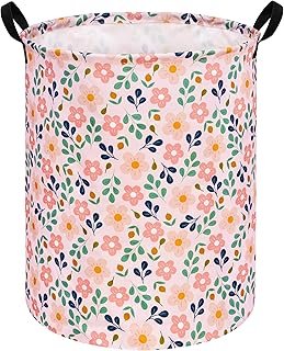 Kids Flower Hamper Storage Bins,Girls Room Decor Laundry Basket,Waterpro...