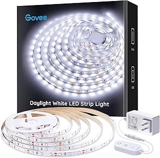 Govee White LED Strip Lights, Upgraded 16.4ft Dimmable LED Light Strip 6...