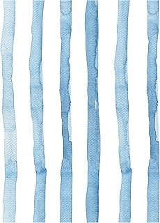 HAOKHOME Striped Peel and Stick Wallpaper Coastal Boho Removable Indigo ...