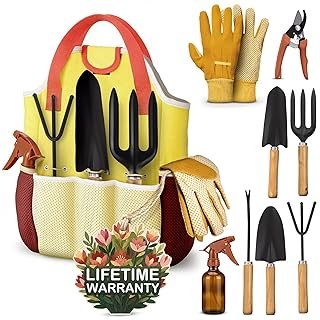 10 Pcs Gardening Tool Set for Women – All-in-One Garden Tools Set with...