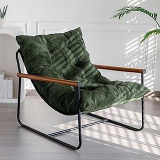 MAXYOYO Modern Accent Chair, Comfy Living Room Chair with Metal Frame Wo...