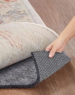 Veken Non Slip Cushioned Rug Pad Gripper 8 x 10 Ft, Felt and Silicone Ba...