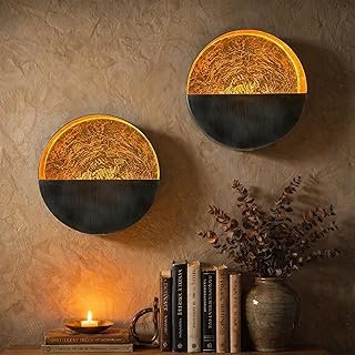 NativeSkins Eclipse Wall Candle Sconces Set of 2 – 6.5