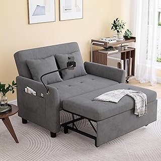Sleeper Sofa Bed, 3 in 1 Convertible Sleeper Couch Bed Pull Out, Small L...