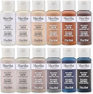 Martha Stewart, Multi-Surface Satin 12 pc Paint Set, Elevated Neutrals